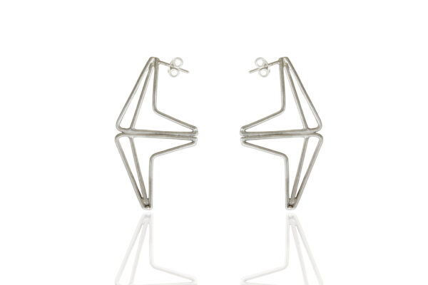 Double festival silver earrings