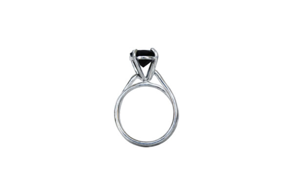 Eco silver engagement ring