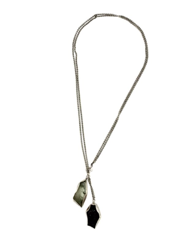 White amethyst and whisky quartz necklace NT1