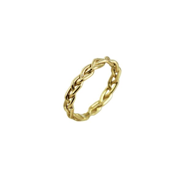 Yellow Gold Braided Ring 9K