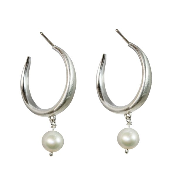 Pearl Drop Small Hoops